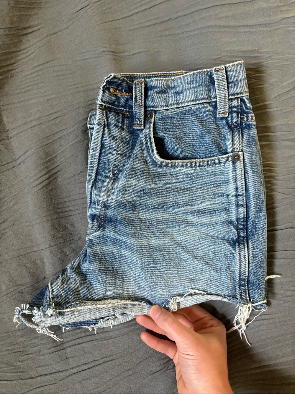 Universal Thread Light Blue Denim Jean Shorts with Raw Hem